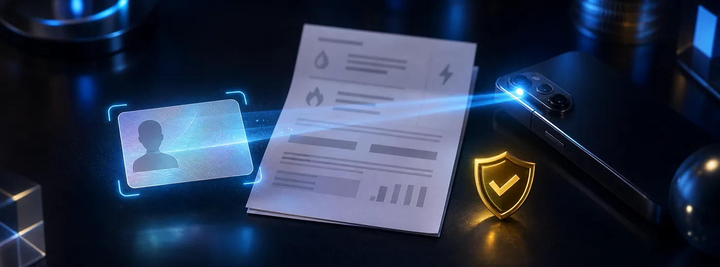 Identity documents prepared for account verification