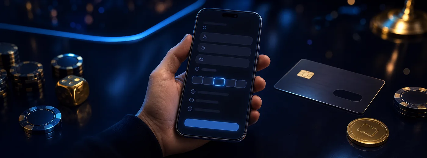 Phone showing an account sign-up and promo code entry flow